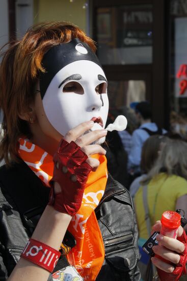 Soap Bubble Festival in Stary Arbat, Moscow
