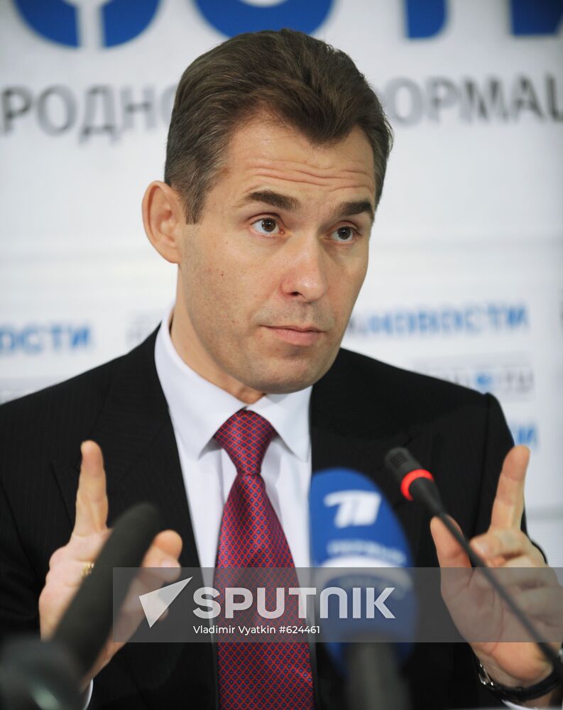 Pavel Astakhov during a press conference