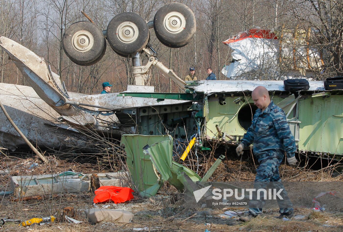 Site of Polish government Tu-154 airplane crash