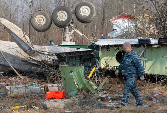 Site of Polish government Tu-154 airplane crash