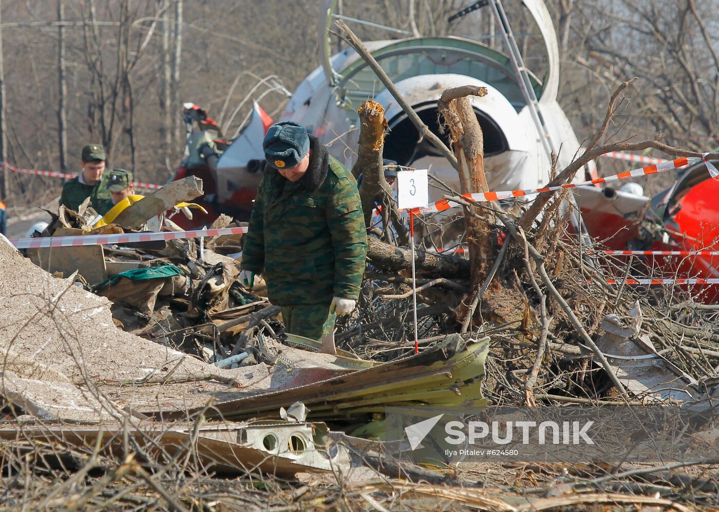 Site of Polish government Tu-154 airplane crash