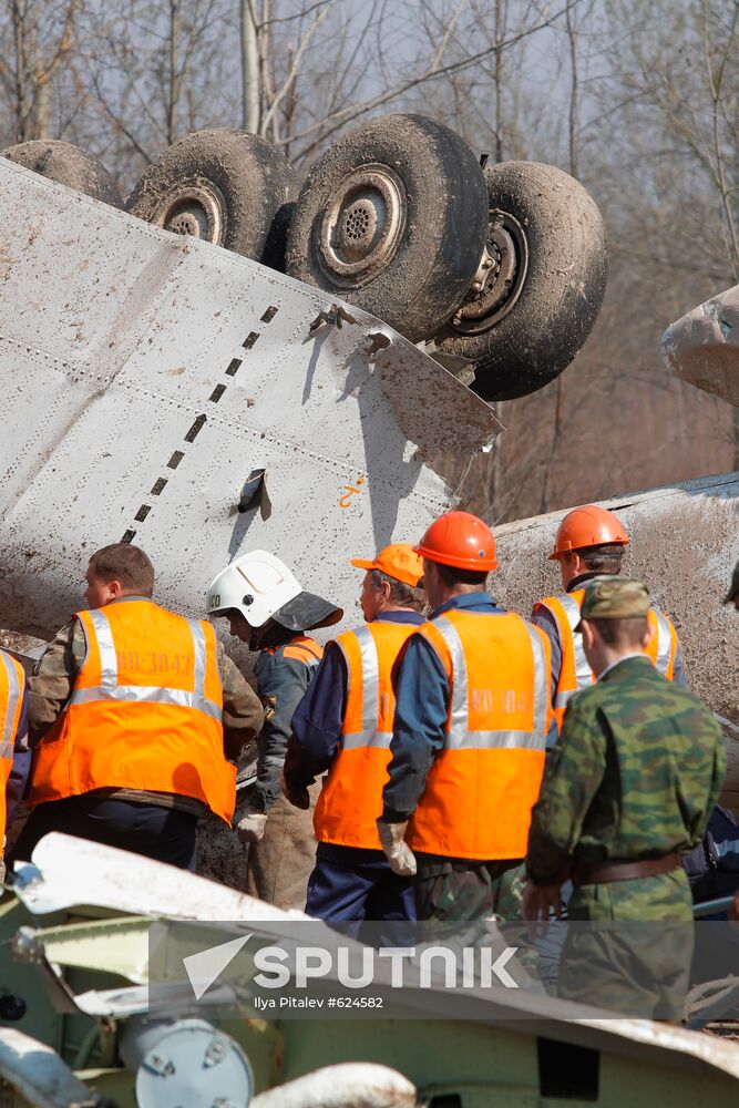 Site of Polish government Tu-154 airplane crash