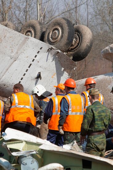 Site of Polish government Tu-154 airplane crash