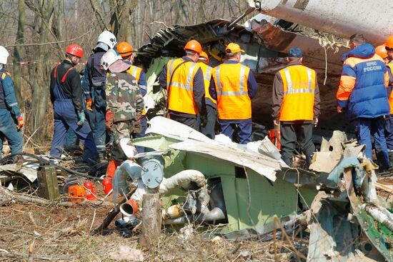 Site of Polish government Tu-154 airplane crash