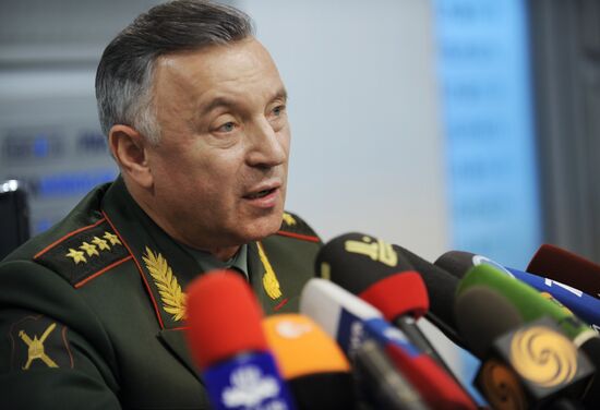 Russia's Chief of Staff Nikolai Makarov's press conference