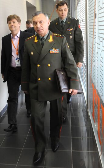 Russia's Chief of Staff Nikolai Makarov's press conference