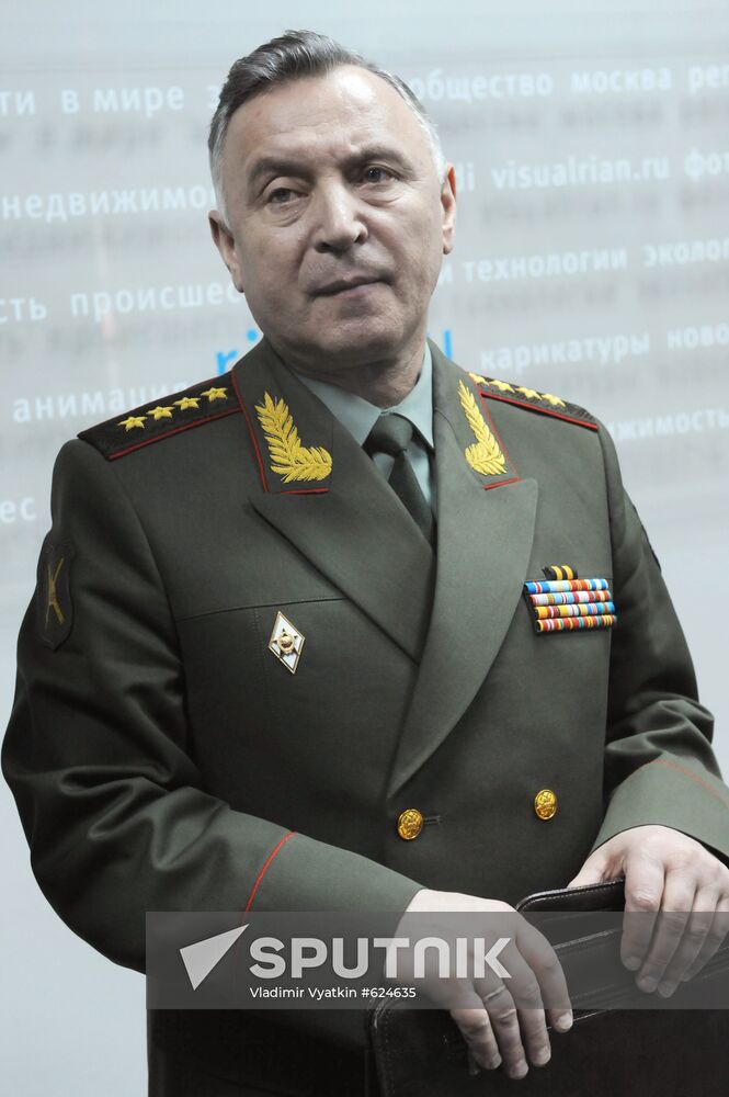 Russia's Chief of Staff Nikolai Makarov's press conference