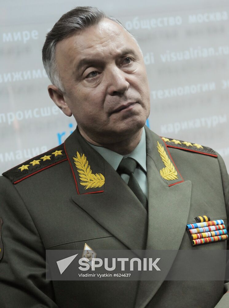 Russia's Chief of Staff Nikolai Makarov's press conference