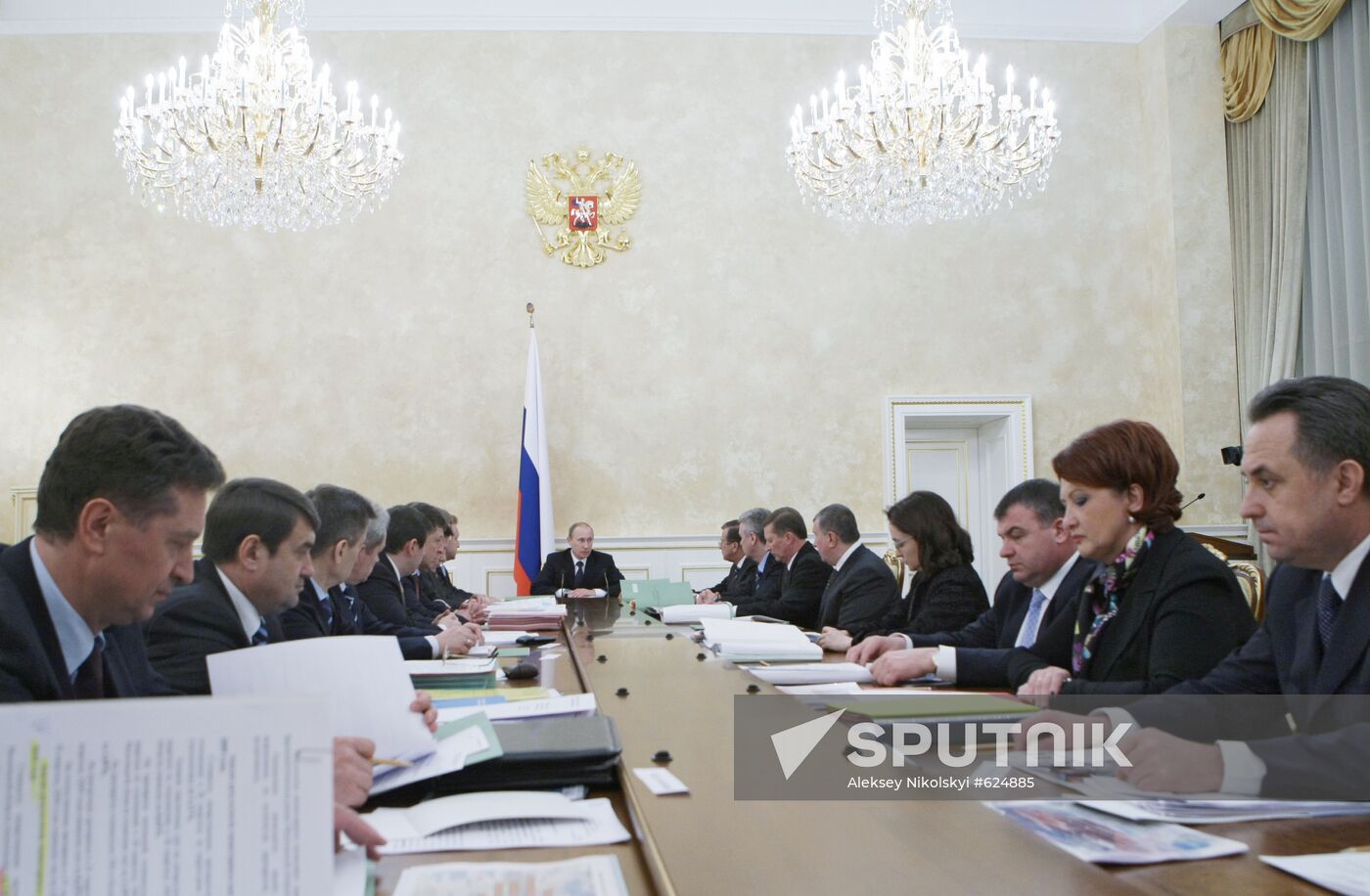 Vladimir Putin conducts Government presidium meeting