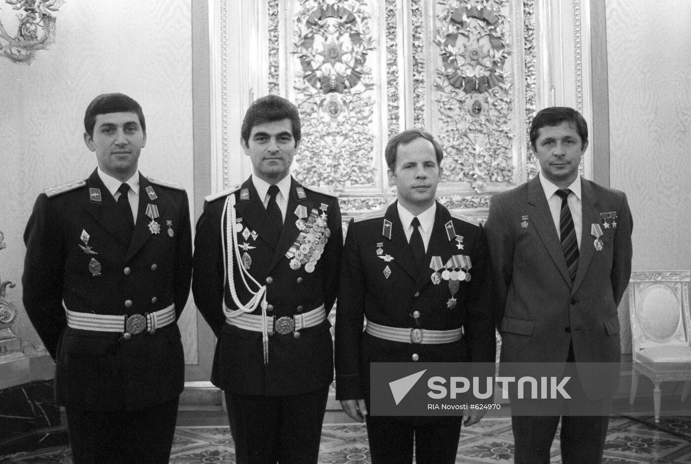 K. Stoyanov, A. Alexandrov, Anatoly Solovyov and V. Savinykh