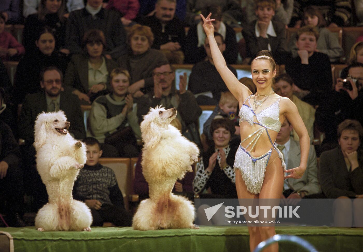 Dog trainer Yelena Petrikova