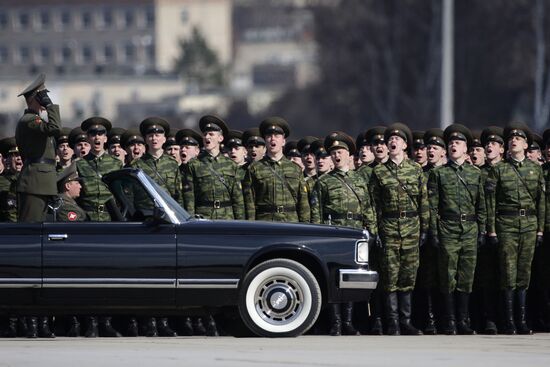 Inspection of troops