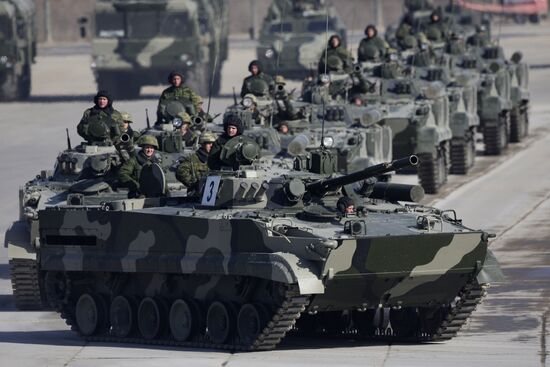 BMP-3 armored personnel carriers