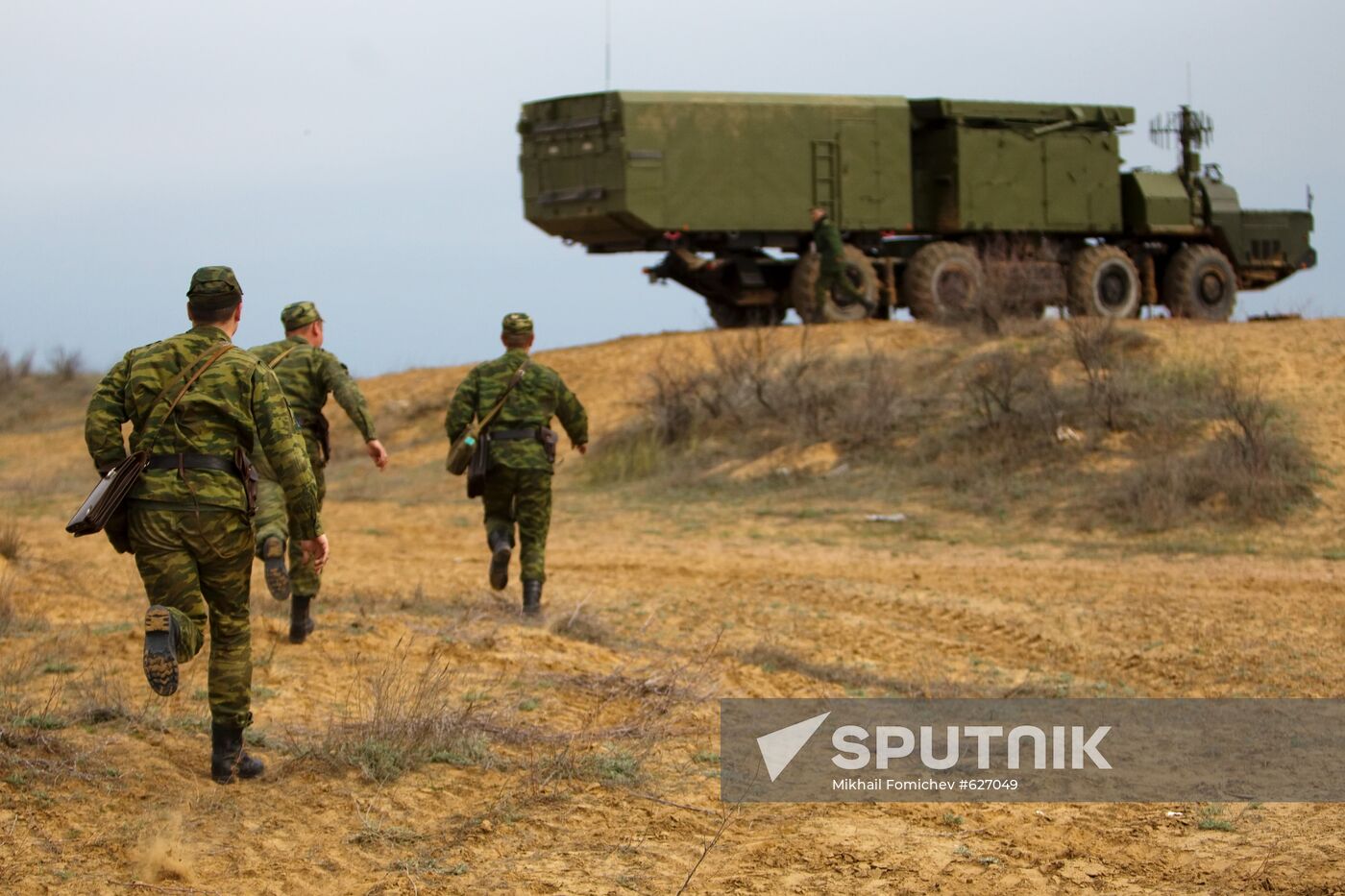 Air Defense soldiers during exercises, Ashuluk firing ground