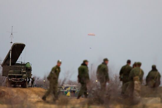 Air Defense soldiers during exercise, Ashuluk firing ground