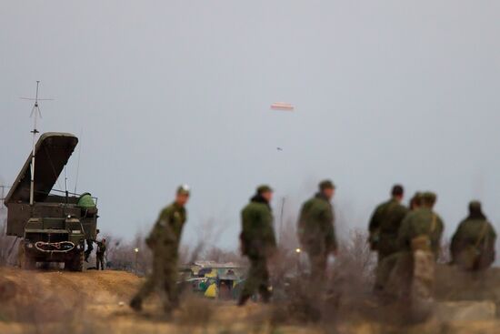 Air Defense soldiers during exercise, Ashuluk firing ground