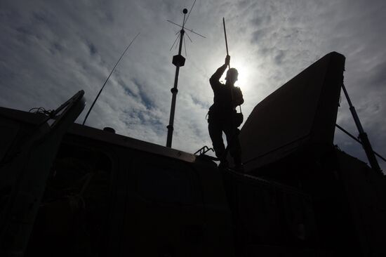 Air Defense soldiers during exercises, Ashuluk firing ground