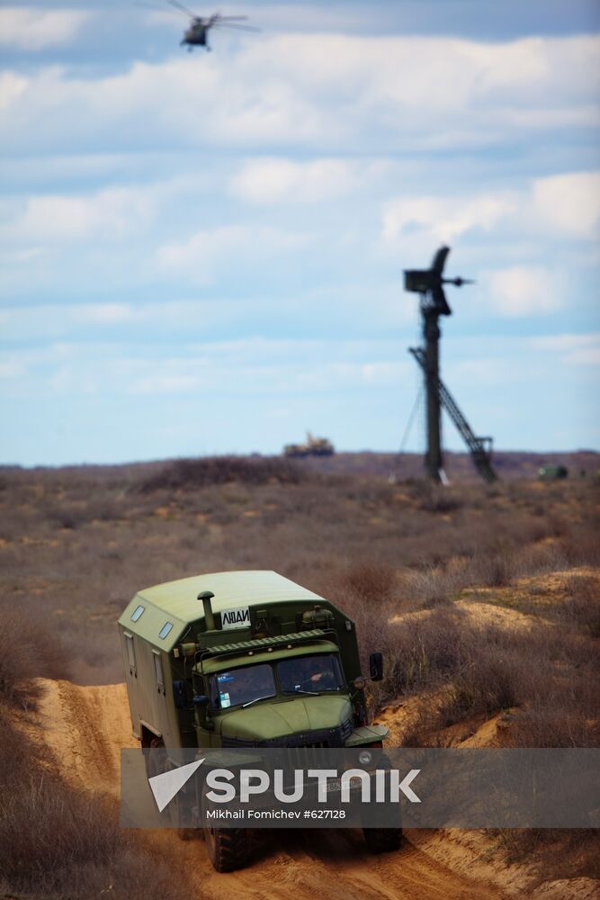 Air Defense soldiers during exercises, Ashuluk firing ground