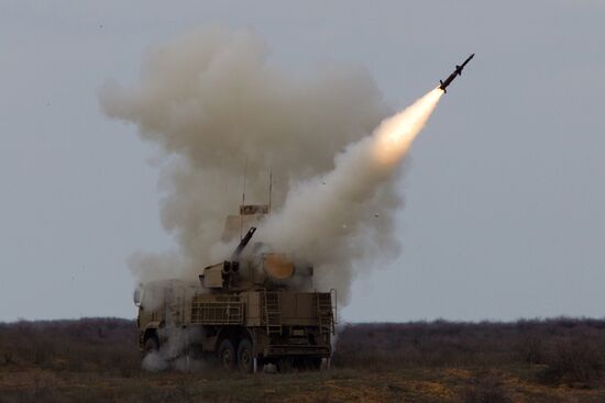 Air Defense soldiers during exercise, Ashuluk firing ground