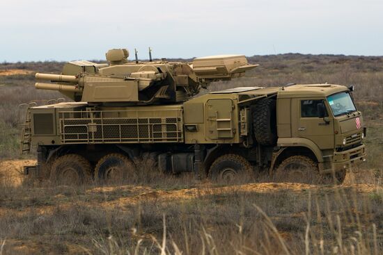 Air Defense soldiers during exercise, Ashuluk firing ground