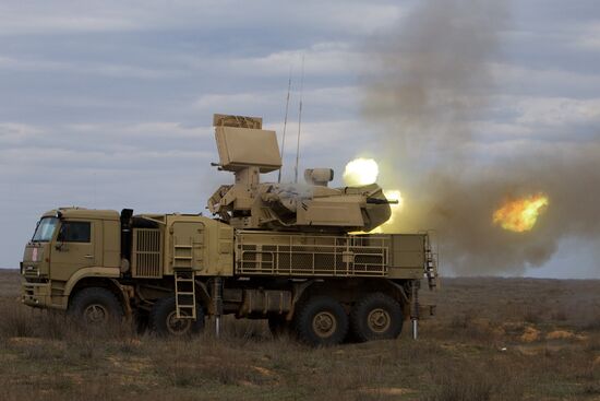 Air Defense soldiers during exercise, Ashuluk firing ground