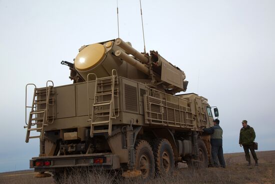 Air Defense soldiers during exercise, Ashuluk firing ground