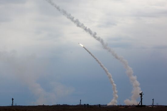 Air Defense soldiers during exercise, Ashuluk firing ground