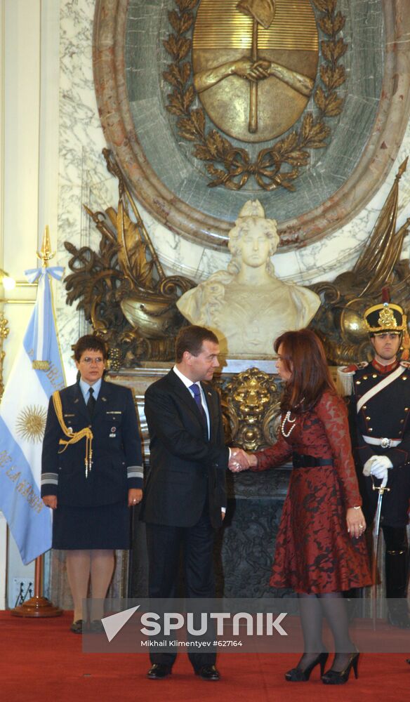 Dmitry Medvedev visits Argentina