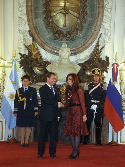 Dmitry Medvedev visits Argentina