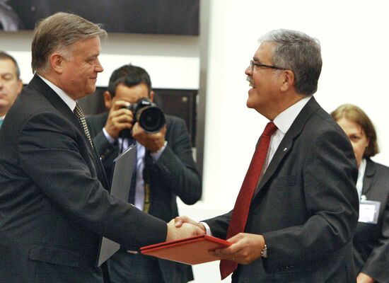 Russian Railways president Vladimir Yakunin in Argentina