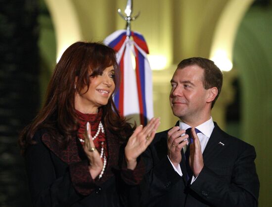 Dmitry Medvedev visits Argentina