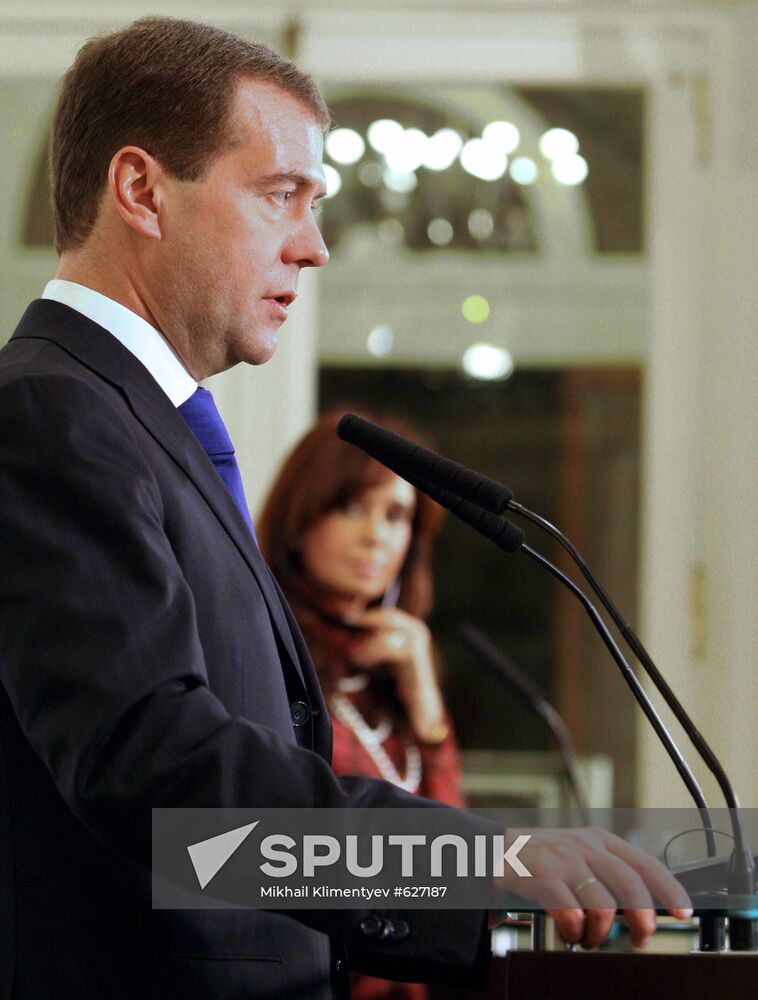 Dmitry Medvedev visits Argentina