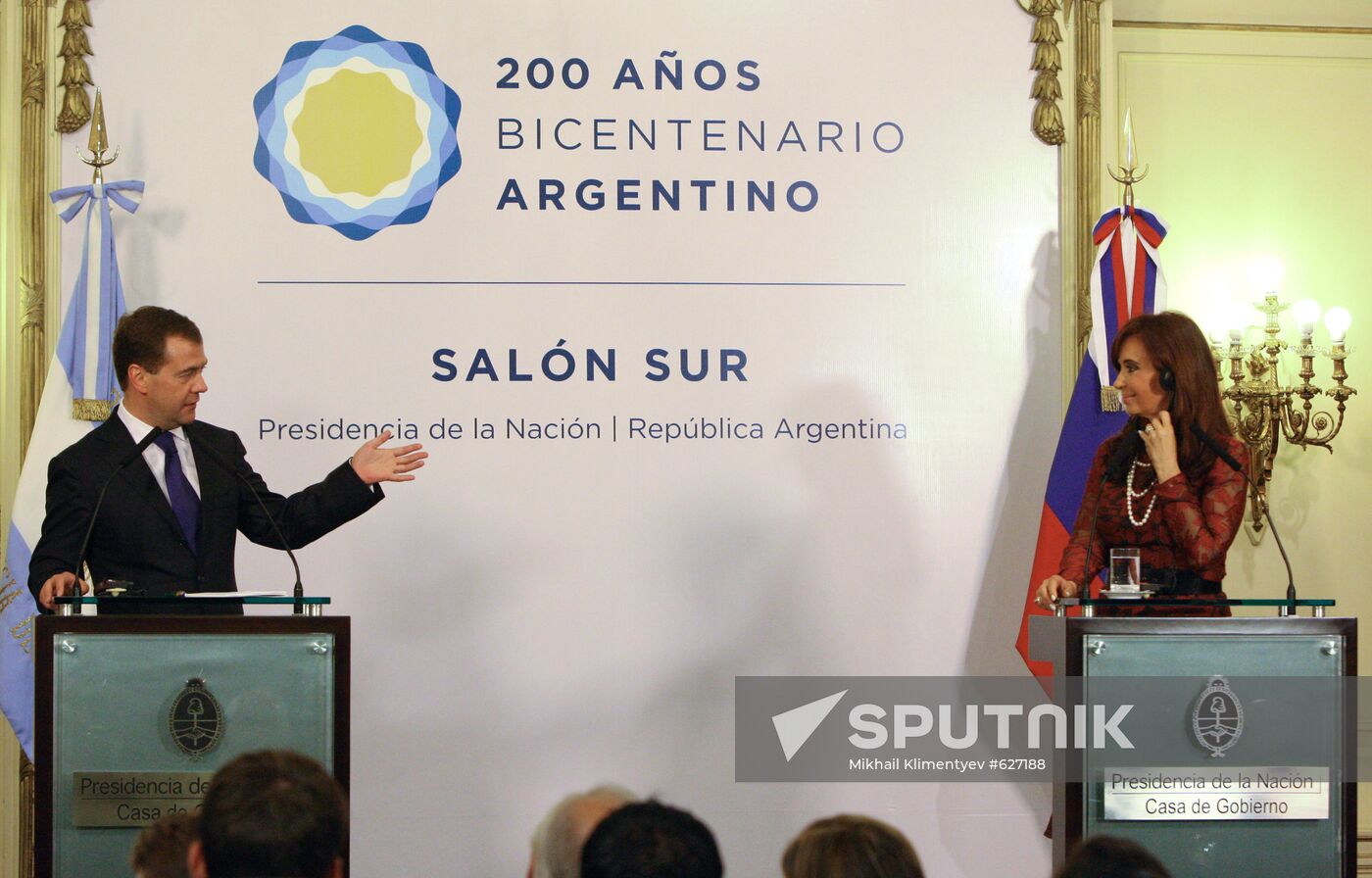 Dmitry Medvedev visits Argentina