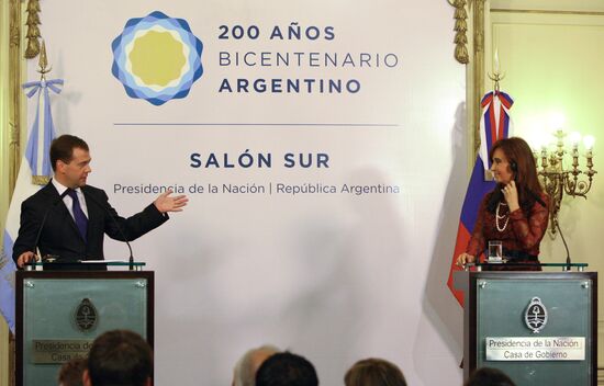 Dmitry Medvedev visits Argentina