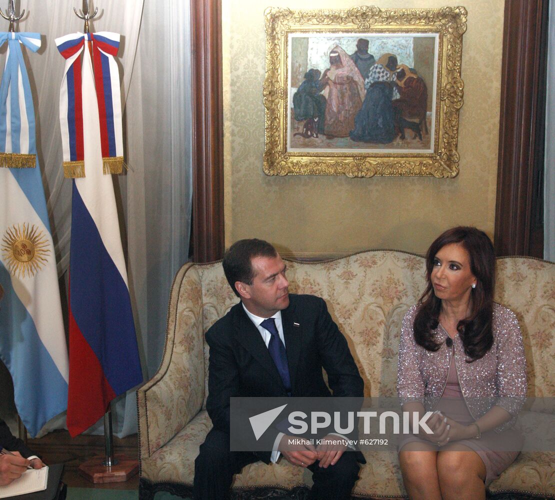 Dmitry Medvedev visits Argentina