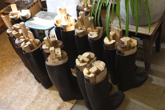 Sewing military uniforms for Victory Parade participants