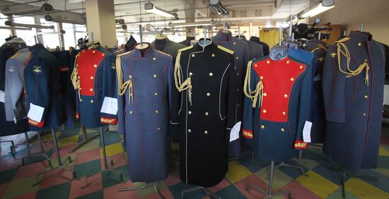 Sewing military uniforms for Victory Parade participants