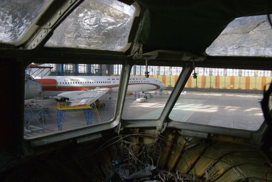 Polish government plane Tupolev Tu-154 at Aviakor Aircraft Plant