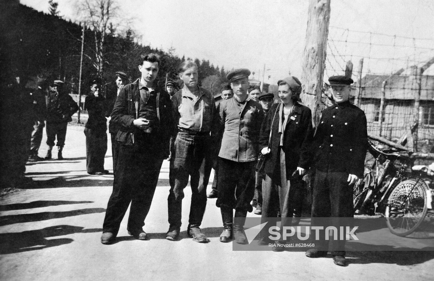 Soviet people being in fascists` captivity in Norway