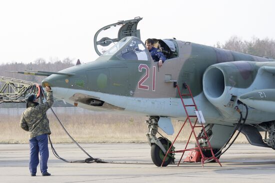 Sukhoi Su-25 jet aircraft