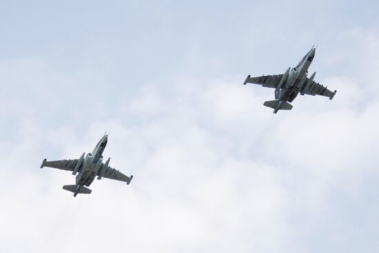Su-25SM attack aircraft group