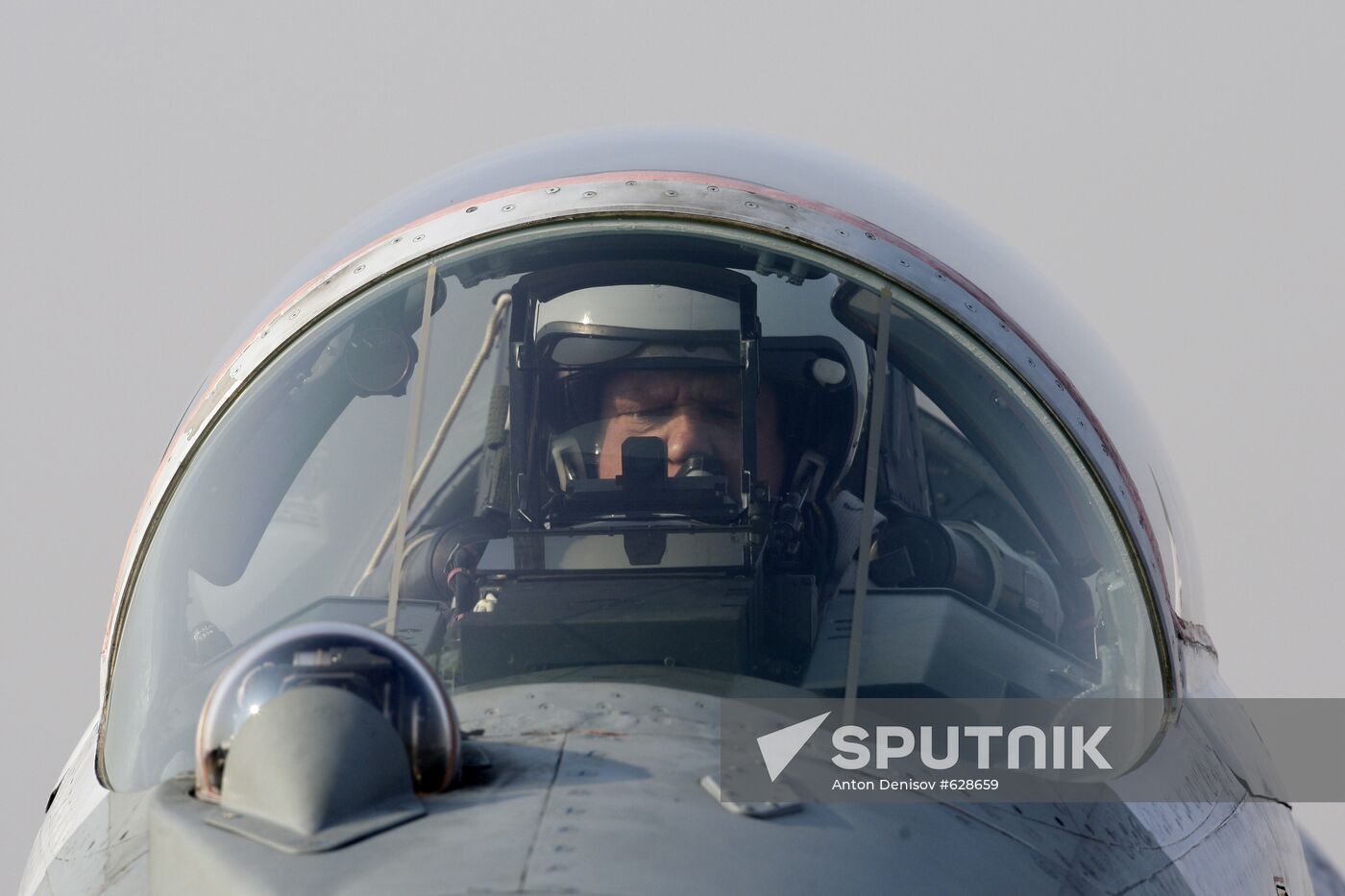 Pilot seen inside Mig-29SMT aircraft cockpit