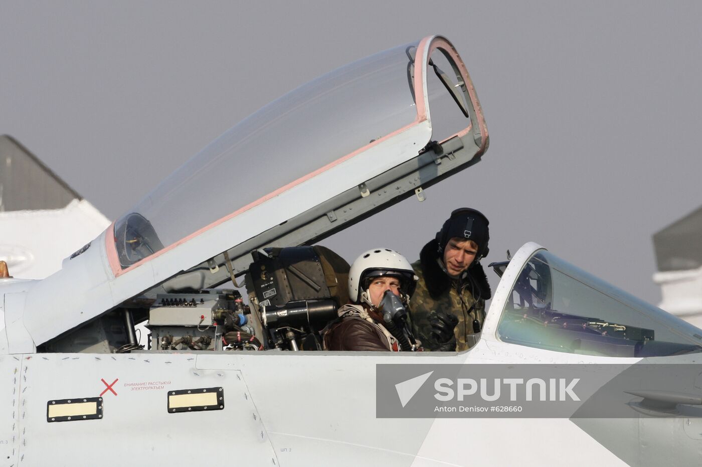 Pilot examining Mig-29SMT fighter