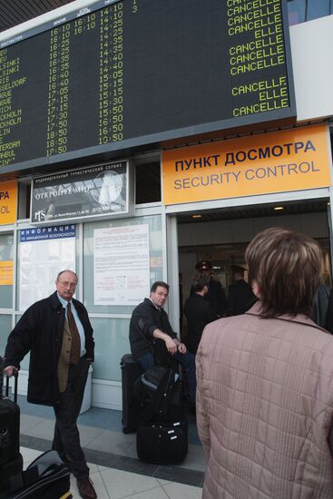 Passengers at Pulkovo airport