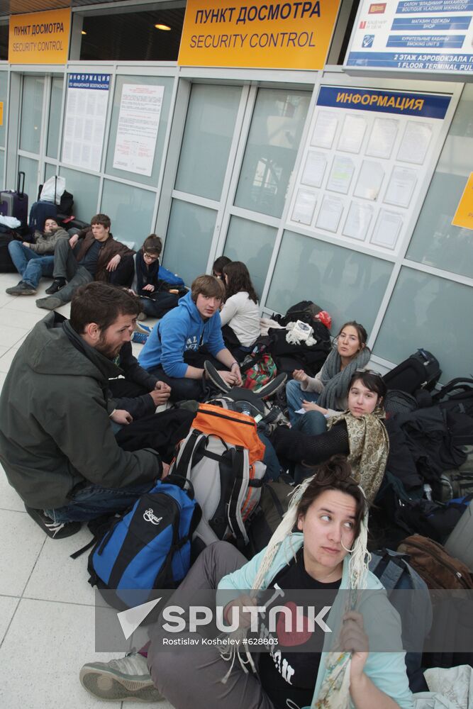 Passengers at Pulkovo airport