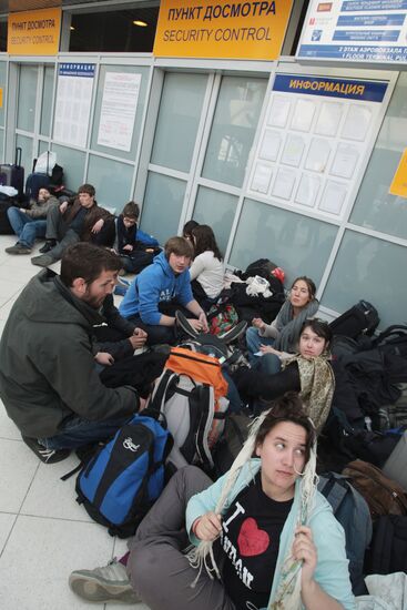 Passengers at Pulkovo airport