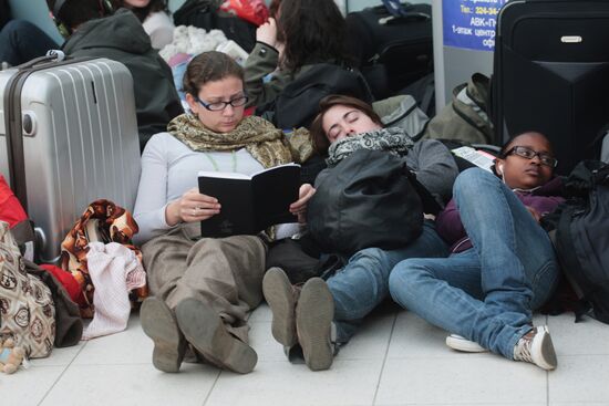 Passengers at Pulkovo airport