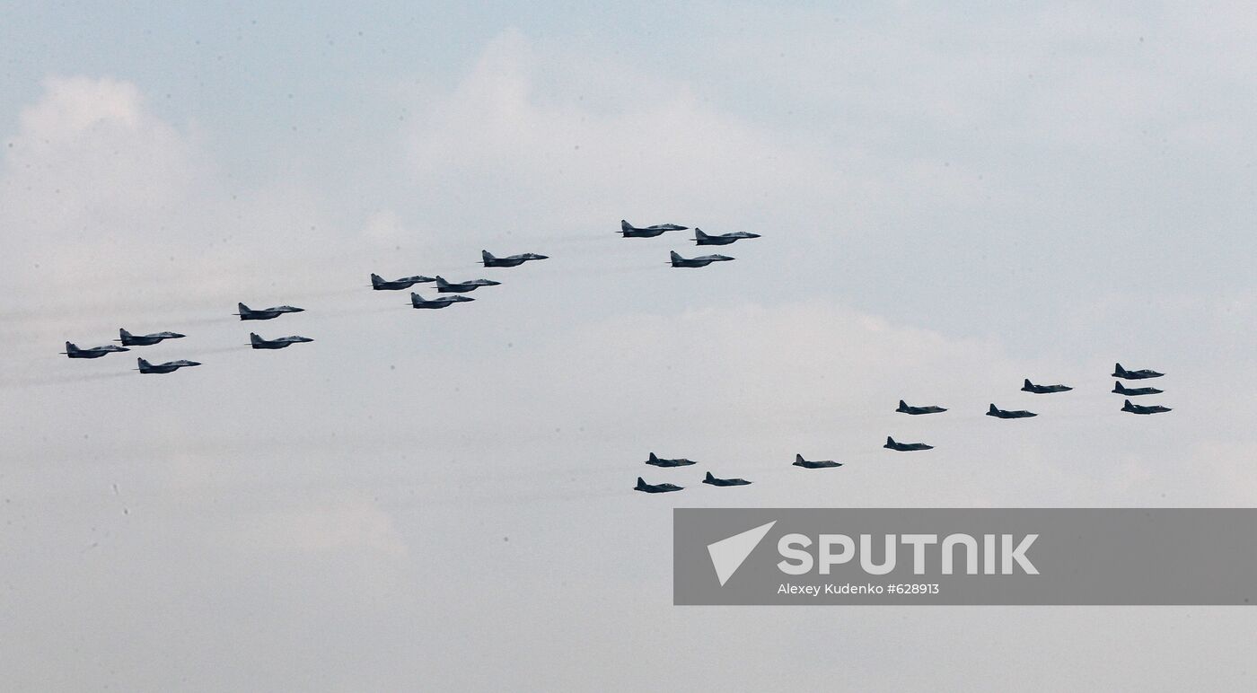 Victory Parade Air Show rehearsal