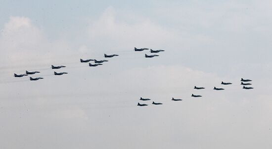 Victory Parade Air Show rehearsal