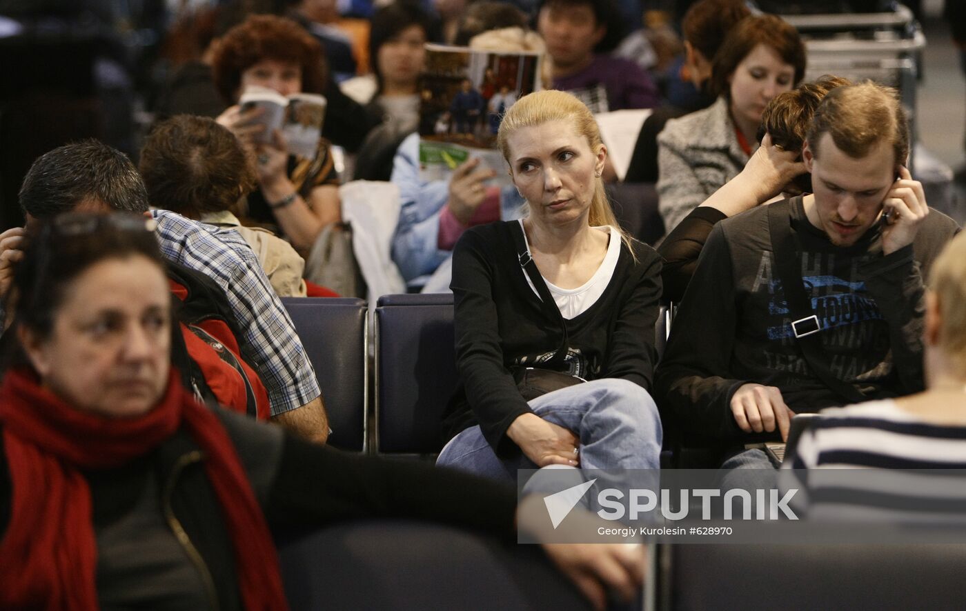 Passengers of cancelled flight at Sheremetyevo airport